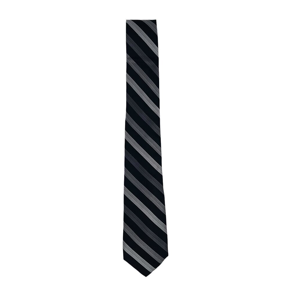 Mens Black Silk Bibas Tie